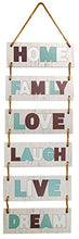 Load image into Gallery viewer, Excello Global Products Large Hanging Wall Sign: Rustic Wooden Decor (Home, Family, Love, Laugh, Live, Happiness) Hanging Wood Wall Decoration (11.75" x 32"): Home &amp; Kitchen