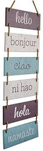 Load image into Gallery viewer, Excello Global Products Large Hanging Wall Sign: Rustic Wooden Decor (Home, Family, Love, Laugh, Live, Happiness) Hanging Wood Wall Decoration (11.75" x 32"): Home &amp; Kitchen