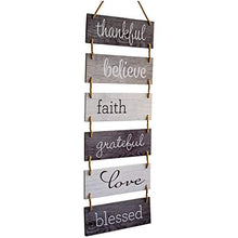 Load image into Gallery viewer, Excello Global Products Large Hanging Wall Sign: Rustic Wooden Decor (Home, Family, Love, Laugh, Live, Happiness) Hanging Wood Wall Decoration (11.75" x 32"): Home &amp; Kitchen