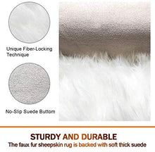 Load image into Gallery viewer, Noahas Luxury Fluffy Rugs Bedroom Furry Carpet Bedside Sheepskin Area Rugs Children Play Princess Room Decor Rug, 2ft x 3ft, White