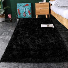 Load image into Gallery viewer, Noahas Luxury Fluffy Rugs Bedroom Furry Carpet Bedside Sheepskin Area Rugs Children Play Princess Room Decor Rug, 2ft x 3ft, White