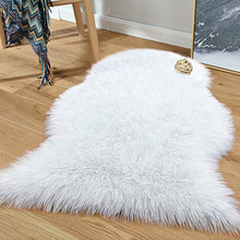 Load image into Gallery viewer, Noahas Luxury Fluffy Rugs Bedroom Furry Carpet Bedside Sheepskin Area Rugs Children Play Princess Room Decor Rug, 2ft x 3ft, White