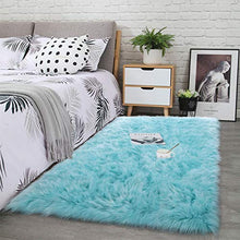 Load image into Gallery viewer, Noahas Luxury Fluffy Rugs Bedroom Furry Carpet Bedside Sheepskin Area Rugs Children Play Princess Room Decor Rug, 2ft x 3ft, White
