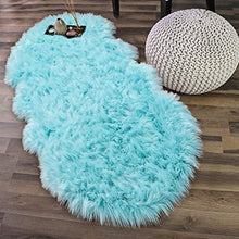 Load image into Gallery viewer, Noahas Luxury Fluffy Rugs Bedroom Furry Carpet Bedside Sheepskin Area Rugs Children Play Princess Room Decor Rug, 2ft x 3ft, White
