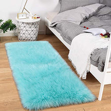 Load image into Gallery viewer, Noahas Luxury Fluffy Rugs Bedroom Furry Carpet Bedside Sheepskin Area Rugs Children Play Princess Room Decor Rug, 2ft x 3ft, White