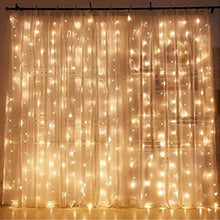 Load image into Gallery viewer, Twinkle Star 300 LED Window Curtain String Light Wedding Party Home Garden Bedroom Outdoor Indoor Wall Decorations, Warm White