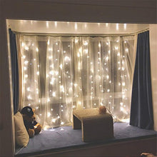 Load image into Gallery viewer, Twinkle Star 300 LED Window Curtain String Light Wedding Party Home Garden Bedroom Outdoor Indoor Wall Decorations, Warm White
