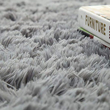 Load image into Gallery viewer, LOCHAS Ultra Soft Indoor Modern Area Rugs Fluffy Living Room Carpets Suitable for Children Bedroom Home Decor Nursery Rugs 4 Feet by 5.3 Feet (Gray)