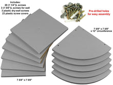 Load image into Gallery viewer, Greenco 5 Tier Wall Mount Corner Shelves Gray Finish