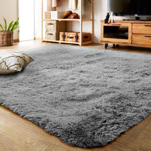 Load image into Gallery viewer, LOCHAS Ultra Soft Indoor Modern Area Rugs Fluffy Living Room Carpets Suitable for Children Bedroom Home Decor Nursery Rugs 4 Feet by 5.3 Feet (Gray)