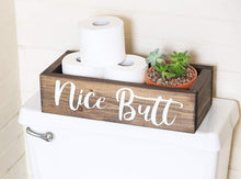 Load image into Gallery viewer, Nice Butt Bathroom Decor Box - Toilet Paper Holder - Farmhouse Rustic!