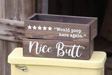 Load image into Gallery viewer, Nice Butt Bathroom Decor Box - Toilet Paper Holder - Farmhouse Rustic!